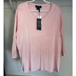 NWT FDJ French Dressing Women's Dolman Sleeve Blouse Pink Size XL